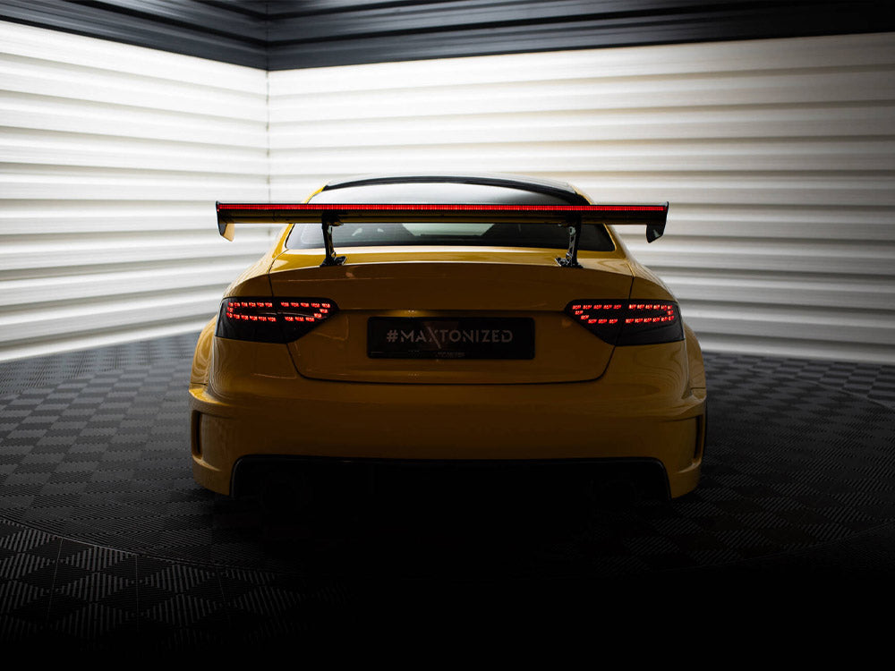 Carbon Spoiler With Internal Brackets Uprights + LED compatible with Audi A5 Coupe 8T