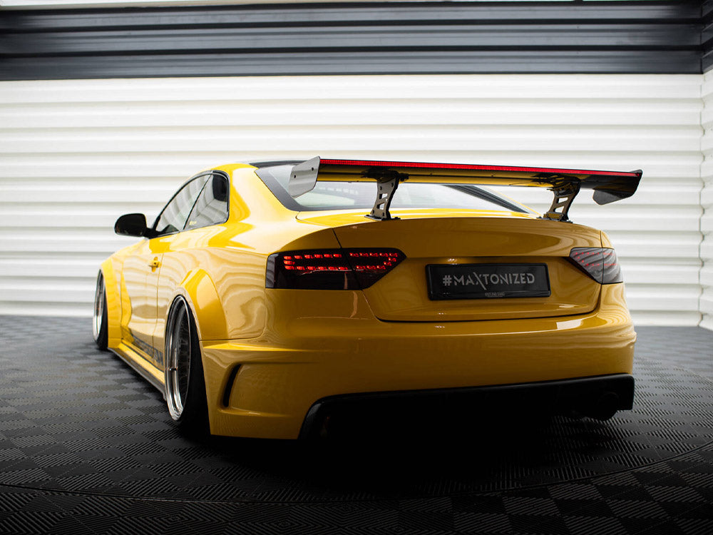 Carbon Spoiler With Internal Brackets Uprights + LED compatible with Audi A5 Coupe 8T