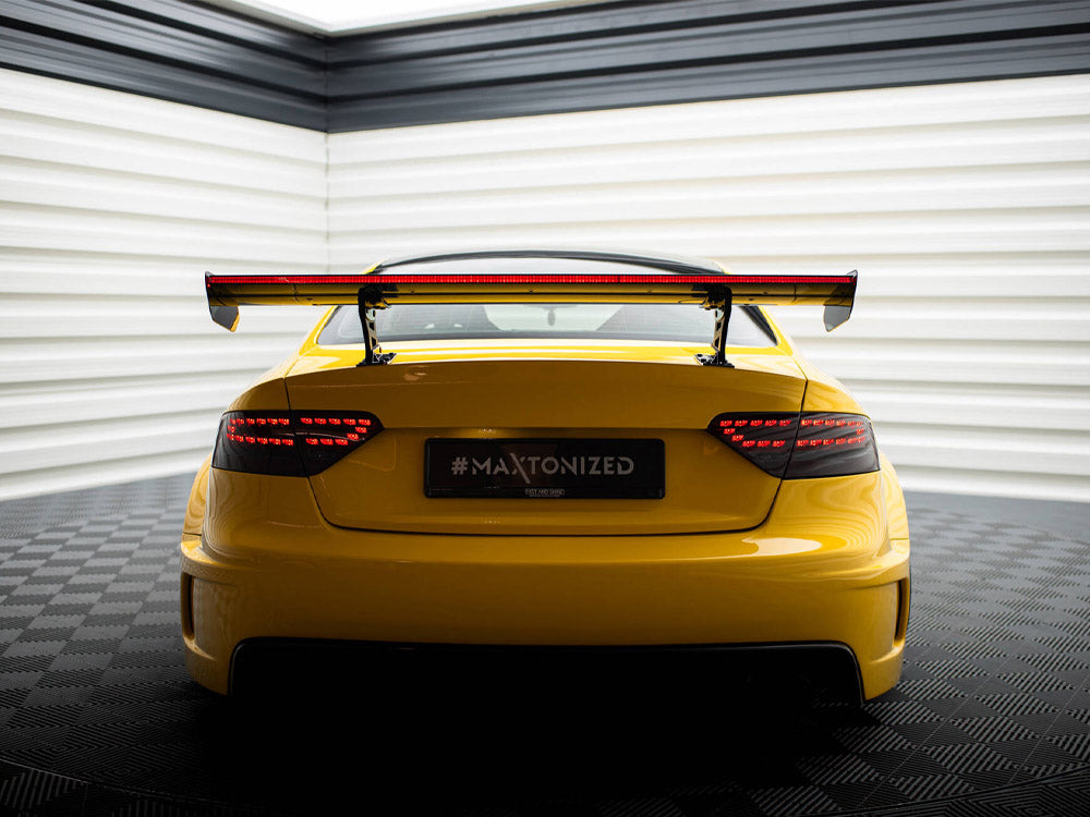 Carbon Spoiler With Internal Brackets Uprights + LED compatible with Audi A5 Coupe 8T