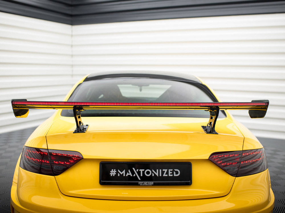 Carbon Spoiler With Internal Brackets Uprights + LED compatible with Audi A5 Coupe 8T