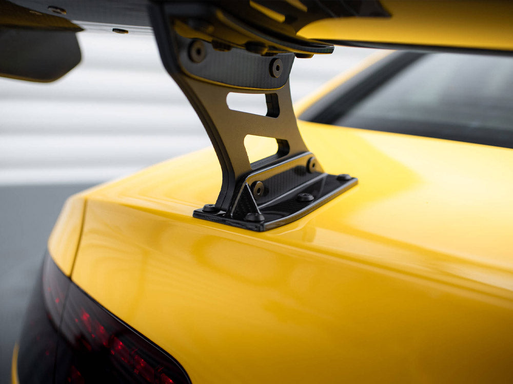 Carbon Spoiler With Internal Brackets Uprights + LED compatible with Audi A5 Coupe 8T