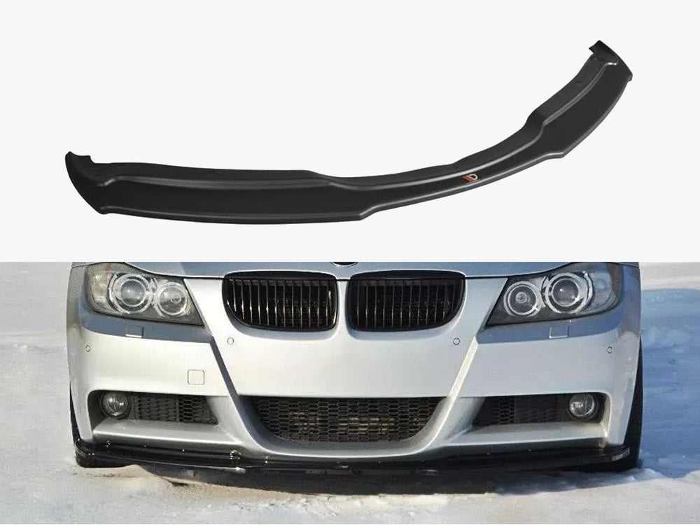 Front Splitter V.1 compatible with BMW 3 E90 M Sport (2004-2008) - Carbon Look