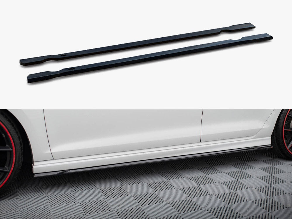 Side Skirts Diffusers V.4 compatible with Volkswagen Golf R / R-Line Mk7