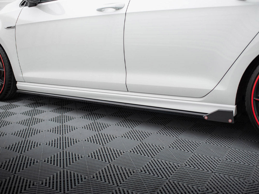 Side Skirts Diffusers V.3 + Flaps compatible with Volkswagen Golf R / R-Line Mk7