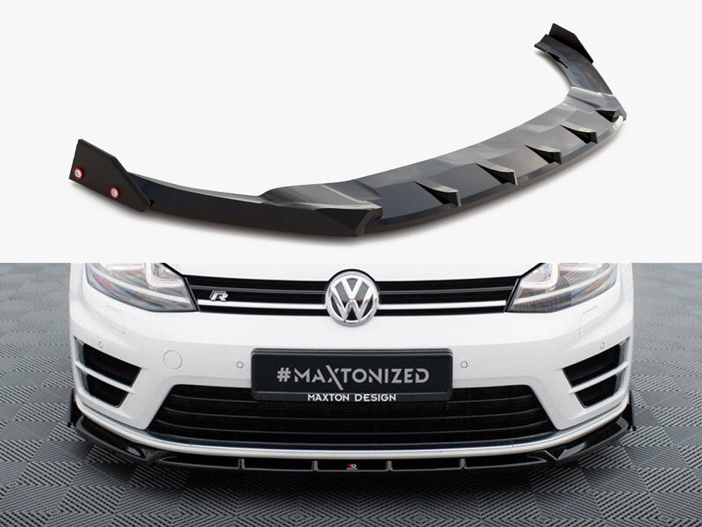Front Splitter V.5 + Flaps compatible with Volkswagen Golf R / R-Line Mk7