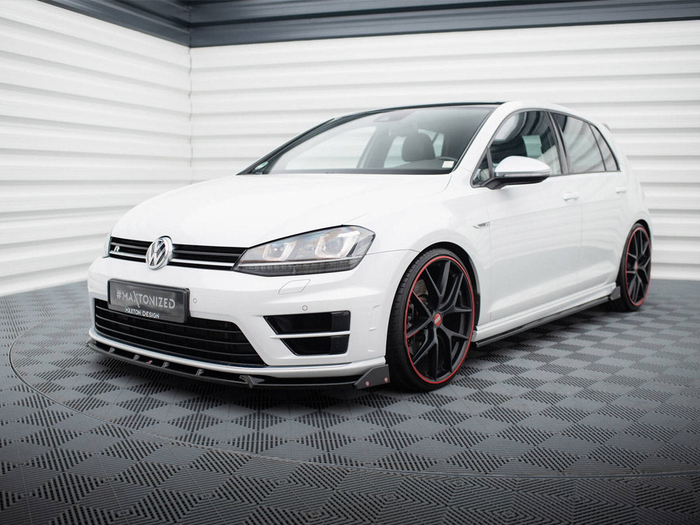 Front Splitter V.5 + Flaps compatible with Volkswagen Golf R / R-Line Mk7
