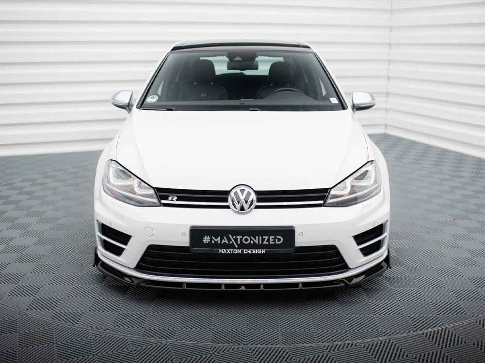 Front Splitter V.5 + Flaps compatible with Volkswagen Golf R / R-Line Mk7