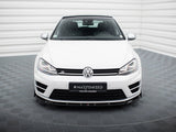Front Splitter V.5 + Flaps compatible with Volkswagen Golf R / R-Line Mk7