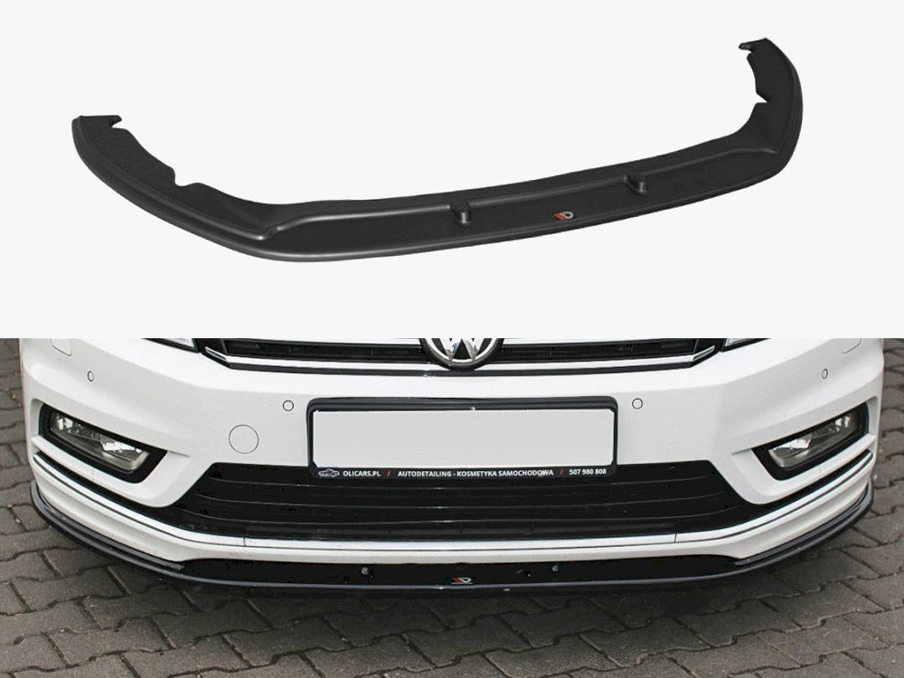 Front Splitter V.1 compatible with Volkswagen Passat R-Line B7 - Carbon Look