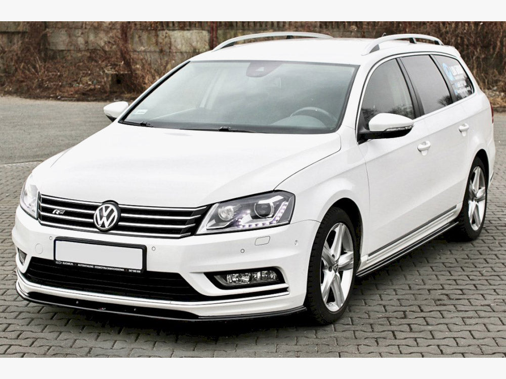 Front Splitter V.1 compatible with Volkswagen Passat R-Line B7 - Carbon Look