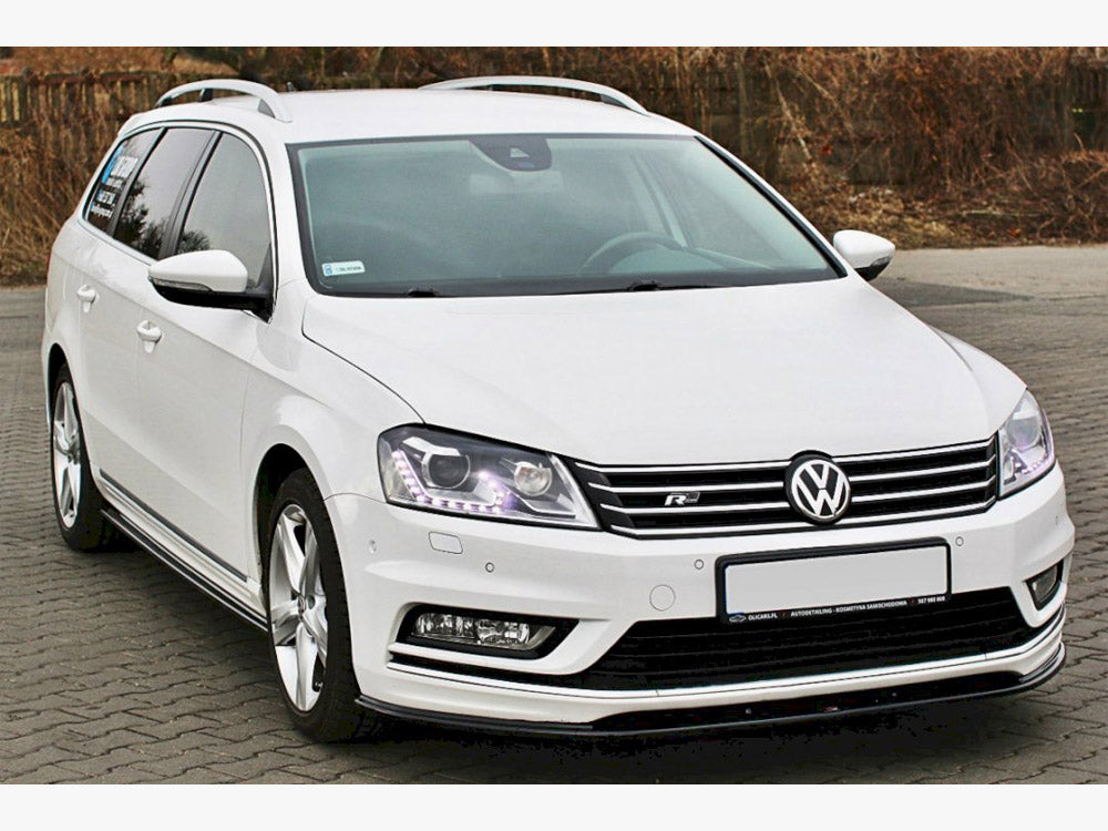 Front Splitter V.1 compatible with Volkswagen Passat R-Line B7 - Carbon Look