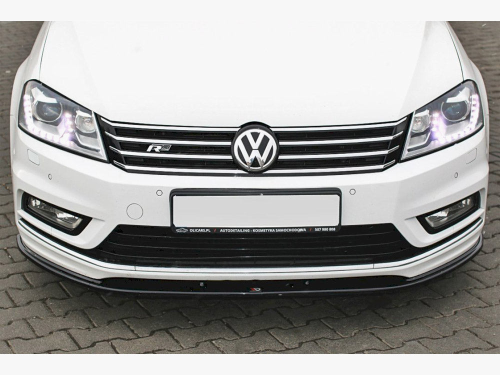 Front Splitter V.1 compatible with Volkswagen Passat R-Line B7 - Carbon Look