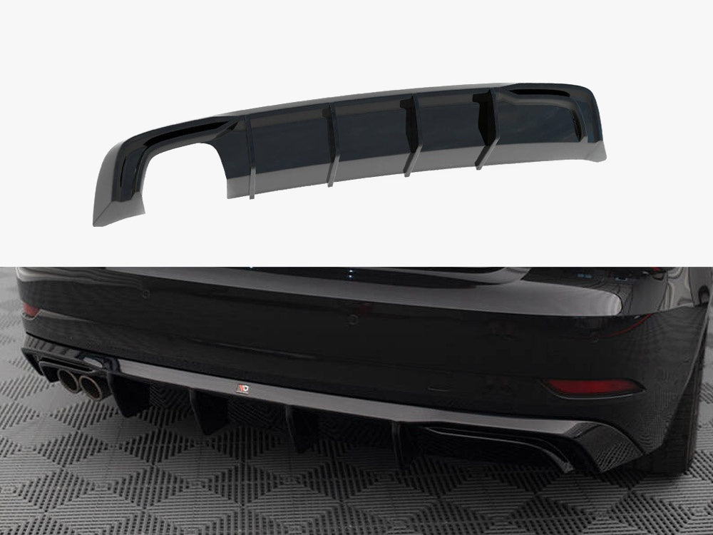 Rear Valance Audi A3 Sportback 8V Facelift (Version with double exhaust tip)