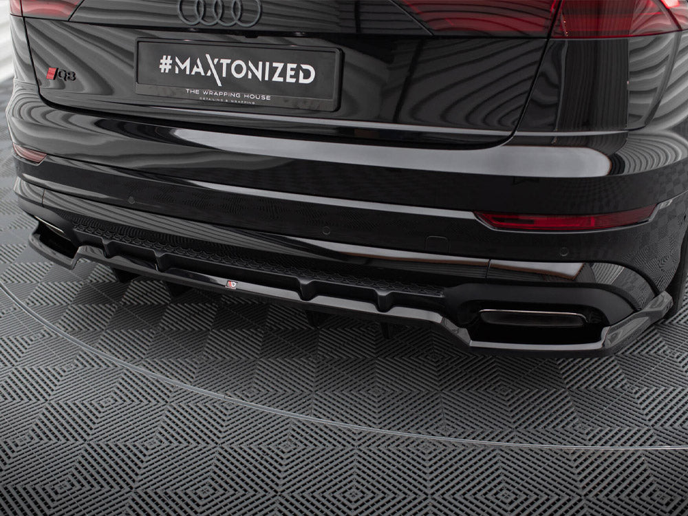 Rear Splitter (Vertical Bars) V.1 compatible with Audi SQ8 / Q8 S Line Mk1 Facelift