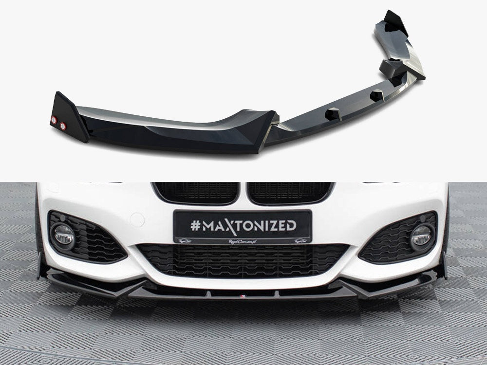 Front Splitter V.5 + Flaps compatible with BMW 1 M-Pack / M140i F20 Facelift