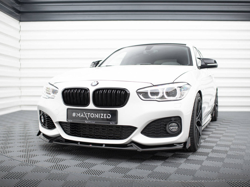 Front Splitter V.5 + Flaps compatible with BMW 1 M-Pack / M140i F20 Facelift