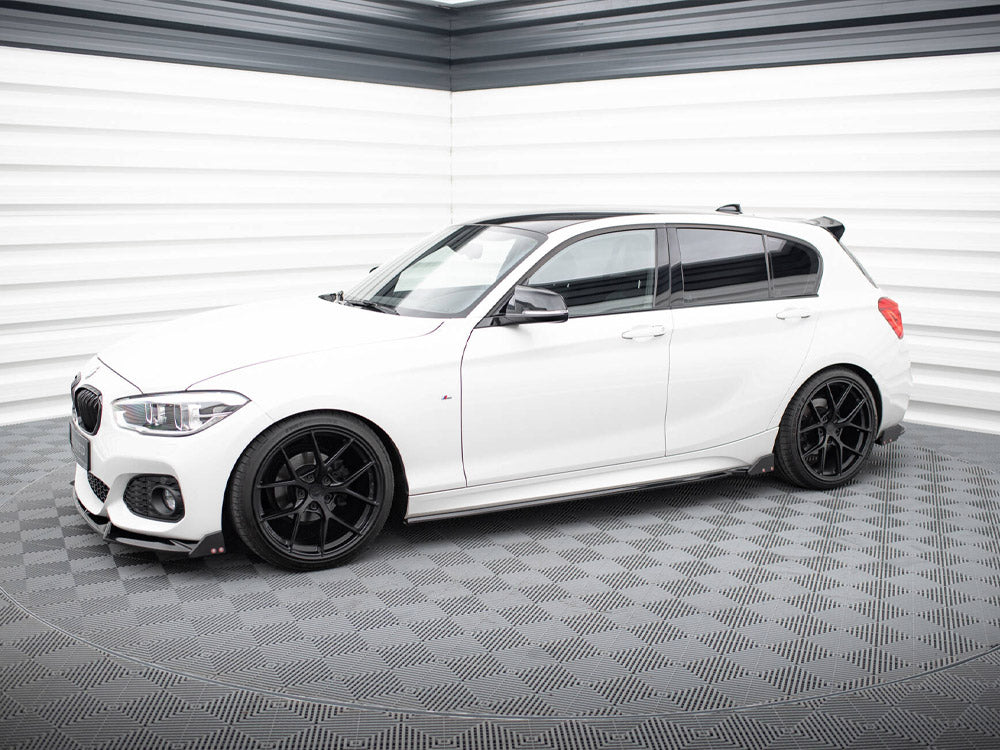 Side Skirts Diffusers V.4 + Flaps compatible with BMW 1 M-Pack / M140i F20 Facelift