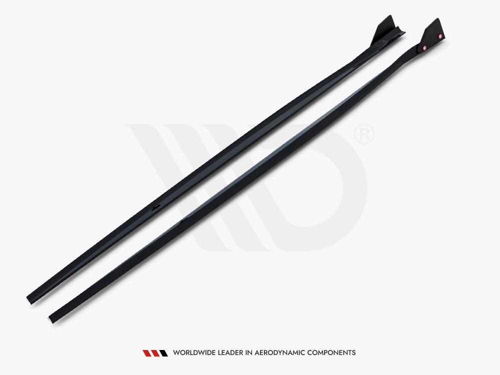 Side Skirts Diffusers V.4 + Flaps compatible with BMW 1 M-Pack / M140i F20 Facelift