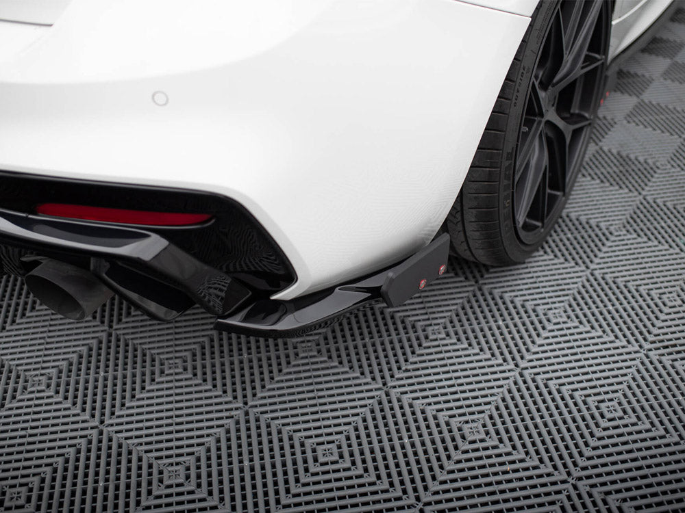 Rear Side Splitters V.5 + Flaps (For Rear Valance V.3) compatible with BMW 1 M-Pack / M140i F20 Facelift