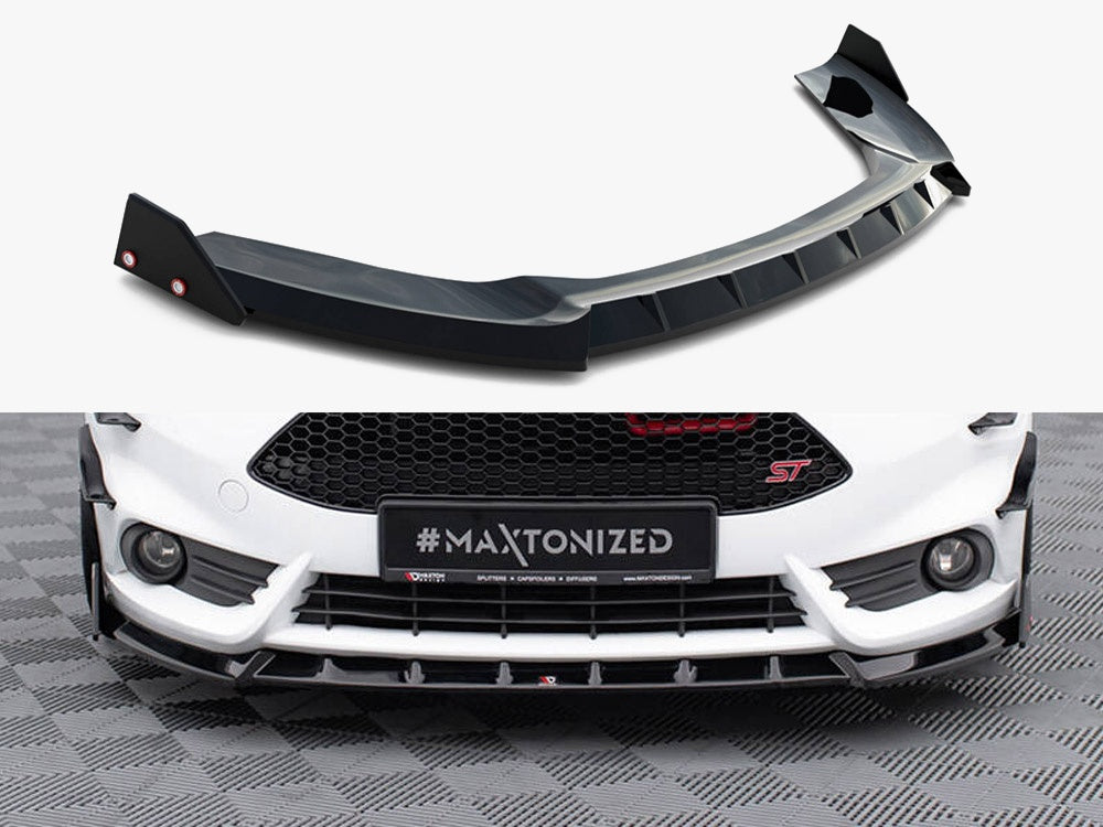 Front Splitter V.6 + Flaps compatible with Ford Fiesta ST Mk7 Facelift