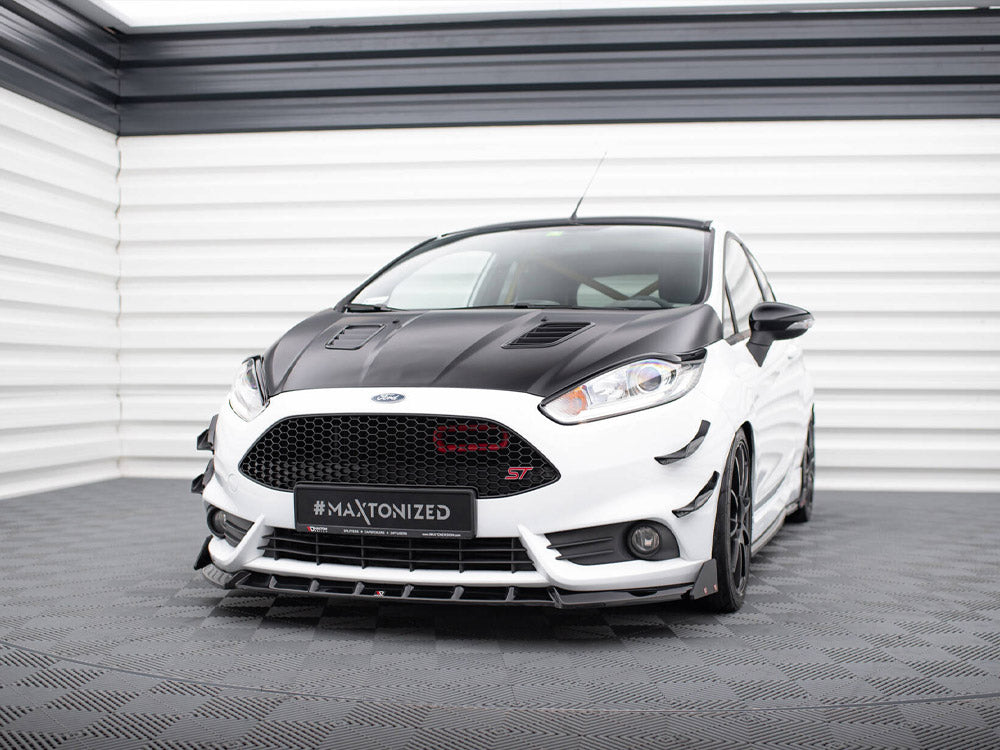 Front Splitter V.6 + Flaps compatible with Ford Fiesta ST Mk7 Facelift