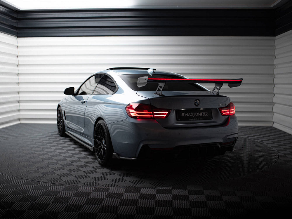 Carbon Spoiler With Internal Brackets Uprights + LED compatible with BMW 4 F32 / 4 F32 M-Pack Coupe
