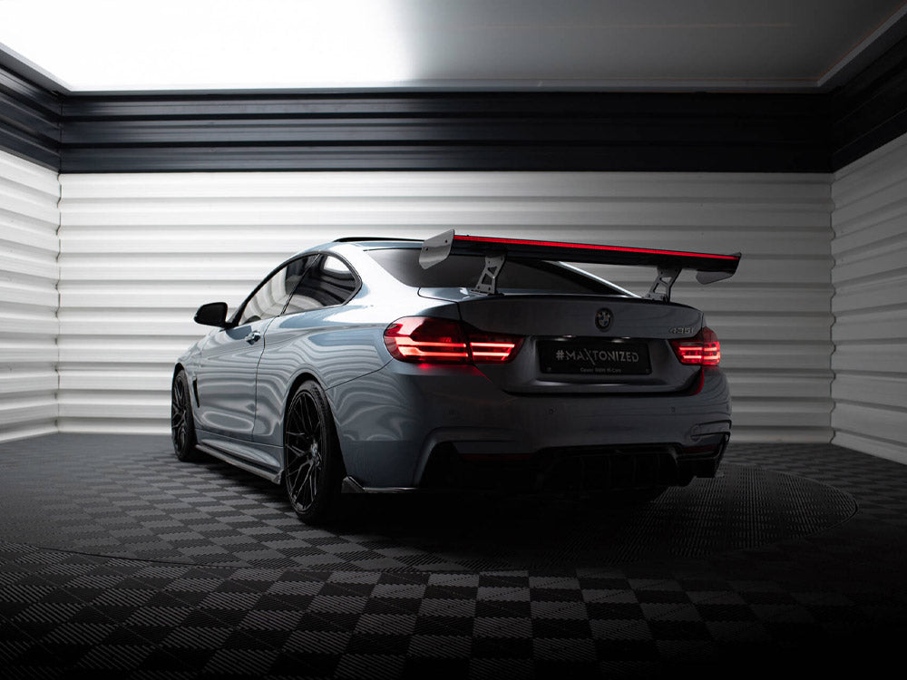 Carbon Spoiler With Internal Brackets Uprights + LED compatible with BMW 4 F32 / 4 F32 M-Pack Coupe