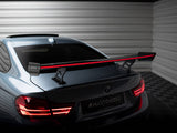 Carbon Spoiler With Internal Brackets Uprights + LED compatible with BMW 4 F32 / 4 F32 M-Pack Coupe
