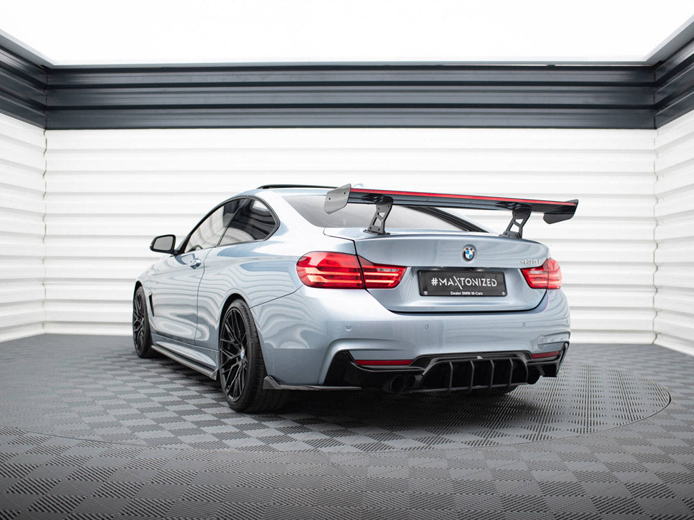 Carbon Spoiler With Internal Brackets Uprights + LED compatible with BMW 4 F32 / 4 F32 M-Pack Coupe
