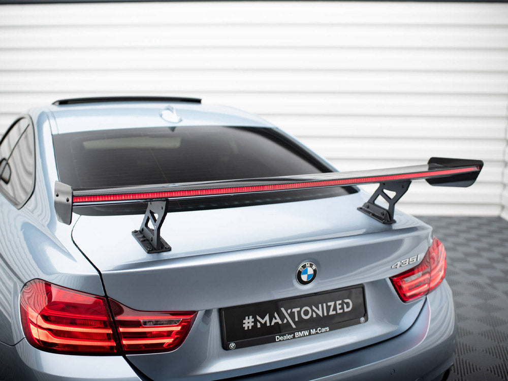 Carbon Spoiler With Internal Brackets Uprights + LED compatible with BMW 4 F32 / 4 F32 M-Pack Coupe
