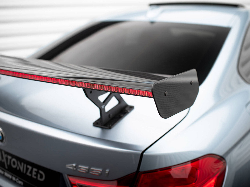 Carbon Spoiler With Internal Brackets Uprights + LED compatible with BMW 4 F32 / 4 F32 M-Pack Coupe