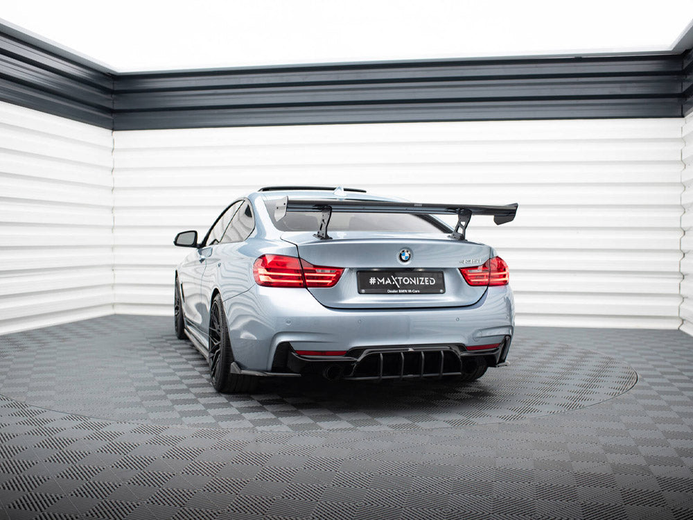 Carbon Spoiler With Internal Brackets Uprights compatible with BMW 4 F32 / 4 F32 M-Pack Coupe