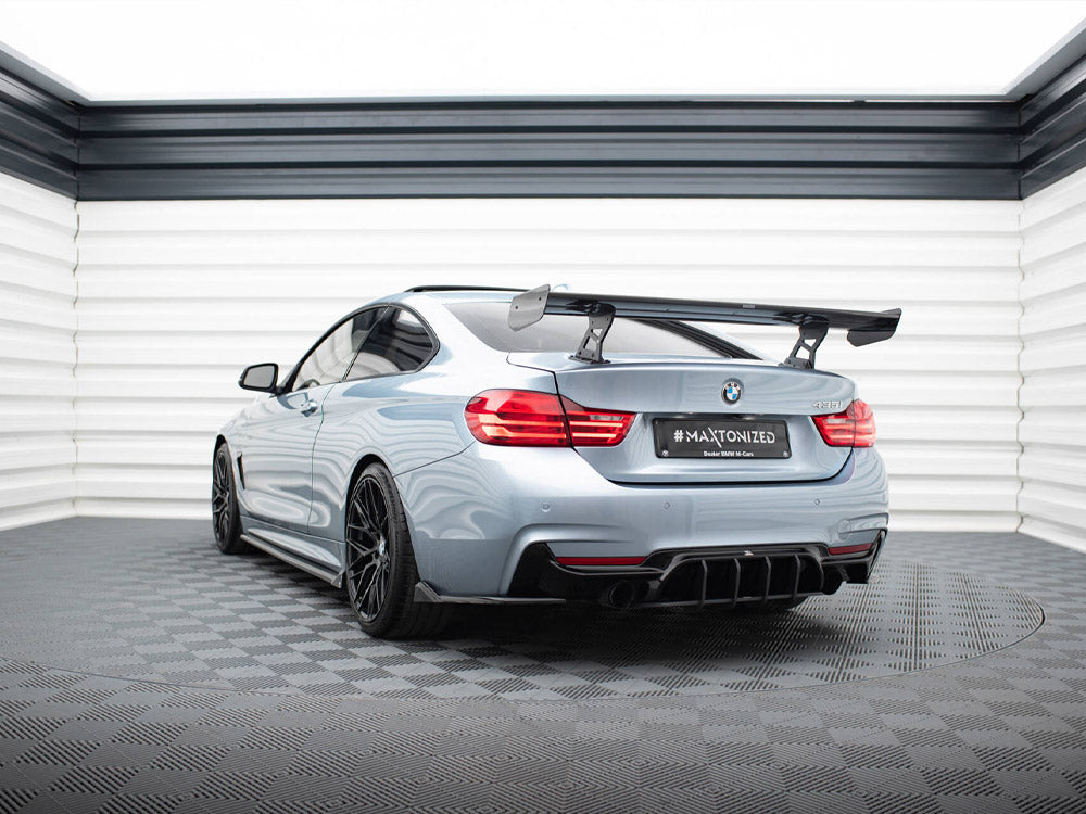 Carbon Spoiler With Internal Brackets Uprights compatible with BMW 4 F32 / 4 F32 M-Pack Coupe