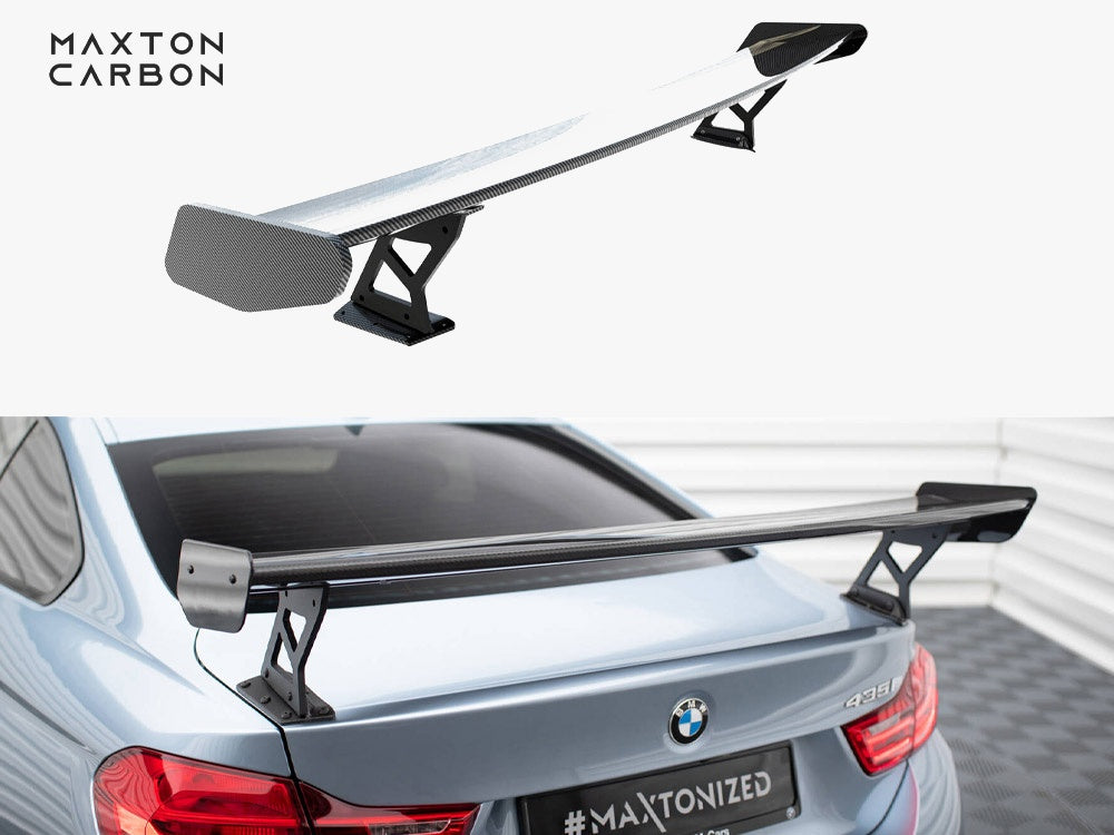 Carbon Spoiler With External Brackets Uprights compatible with BMW 4 F32 / 4 F32 M-Pack Coupe
