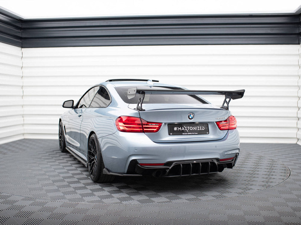 Carbon Spoiler With External Brackets Uprights compatible with BMW 4 F32 / 4 F32 M-Pack Coupe