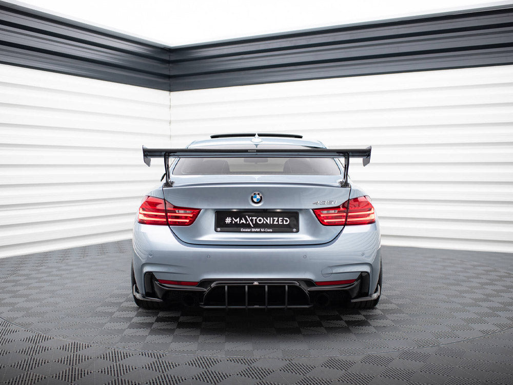 Carbon Spoiler With External Brackets Uprights compatible with BMW 4 F32 / 4 F32 M-Pack Coupe