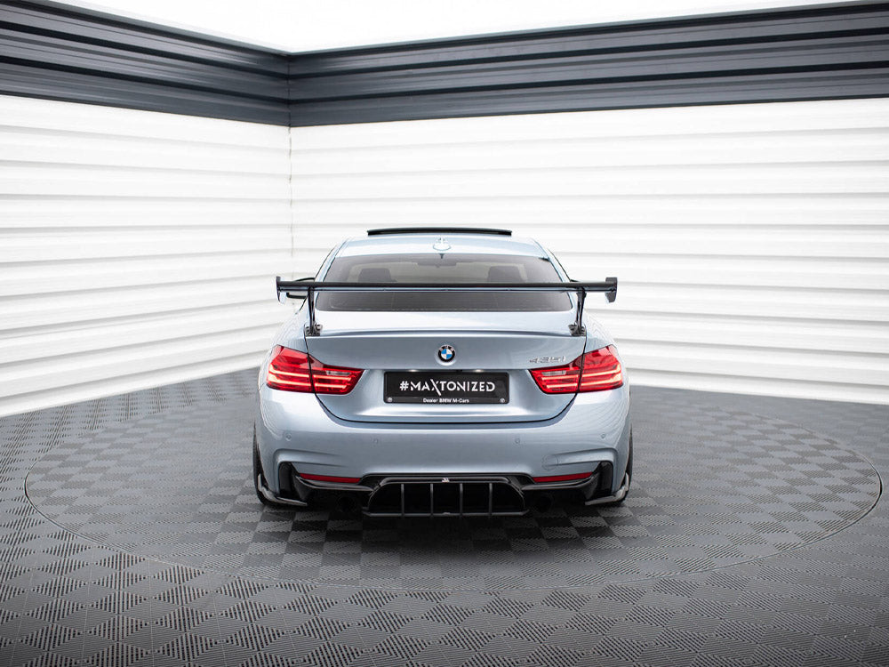 Carbon Spoiler With External Brackets Uprights compatible with BMW 4 F32 / 4 F32 M-Pack Coupe
