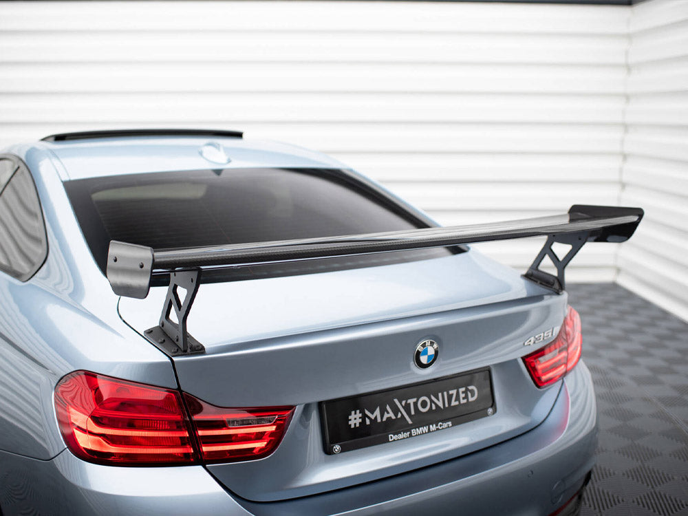 Carbon Spoiler With External Brackets Uprights compatible with BMW 4 F32 / 4 F32 M-Pack Coupe