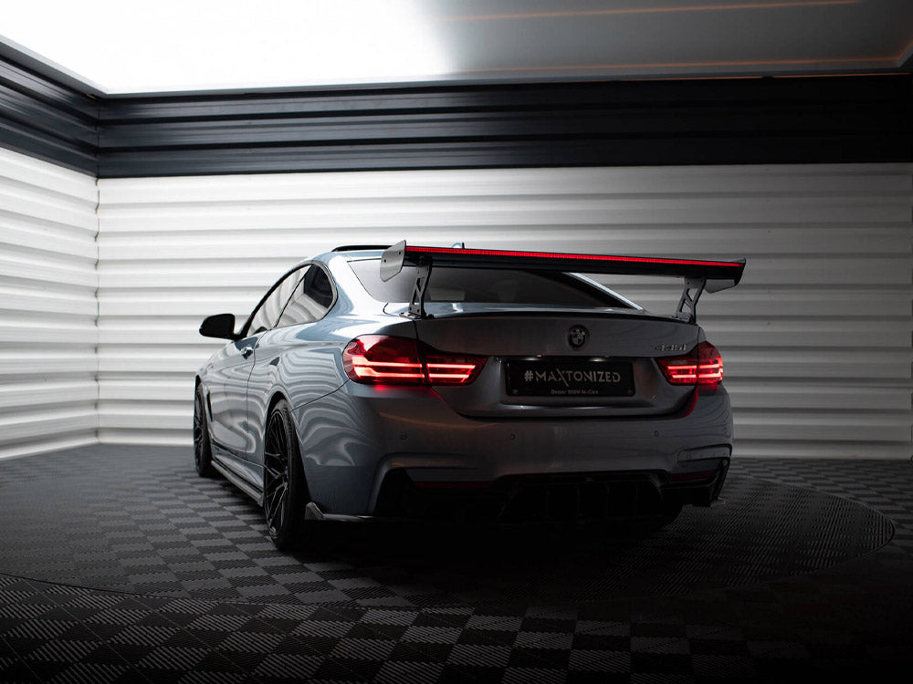 Carbon Spoiler With External Brackets Uprights + LED compatible with BMW 4 F32 / 4 F32 M-Pack Coupe