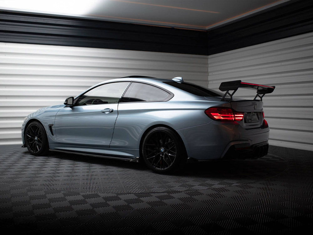 Carbon Spoiler With External Brackets Uprights + LED compatible with BMW 4 F32 / 4 F32 M-Pack Coupe