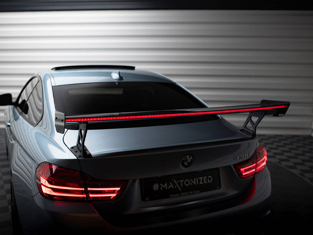 Carbon Spoiler With External Brackets Uprights + LED compatible with BMW 4 F32 / 4 F32 M-Pack Coupe