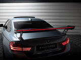 Carbon Spoiler With External Brackets Uprights + LED compatible with BMW 4 F32 / 4 F32 M-Pack Coupe