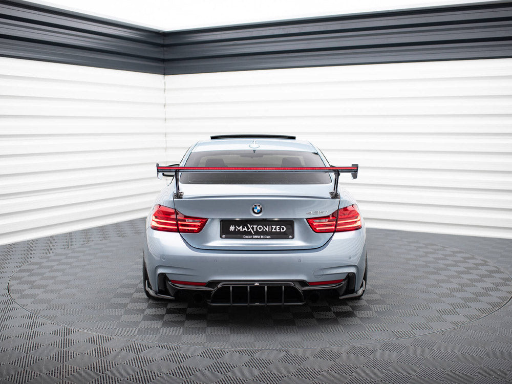 Carbon Spoiler With External Brackets Uprights + LED compatible with BMW 4 F32 / 4 F32 M-Pack Coupe
