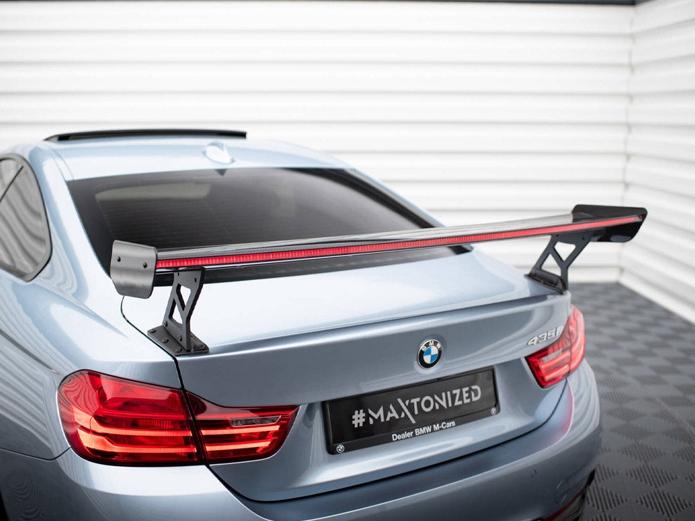 Carbon Spoiler With External Brackets Uprights + LED compatible with BMW 4 F32 / 4 F32 M-Pack Coupe