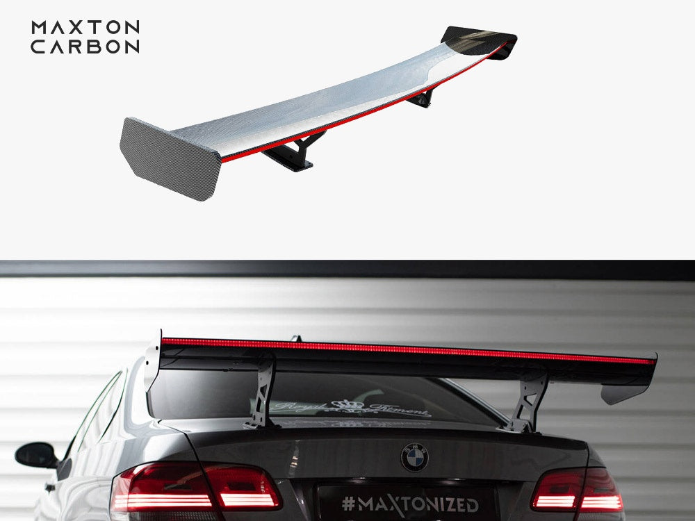 Carbon Spoiler With Internal Brackets Uprights + LED compatible with BMW 3 / M3 Coupe E92