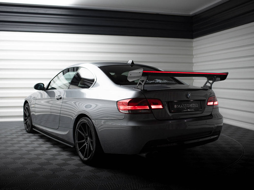 Carbon Spoiler With External Brackets Uprights + LED compatible with BMW 3 / M3 Coupe E92