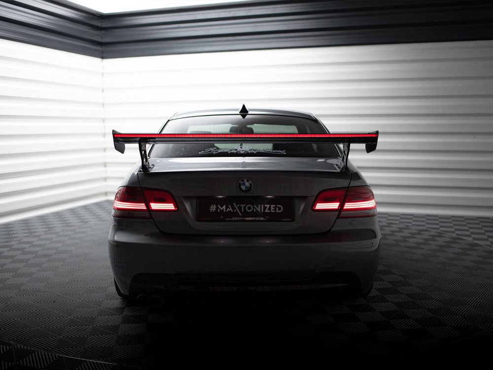 Carbon Spoiler With External Brackets Uprights + LED compatible with BMW 3 / M3 Coupe E92