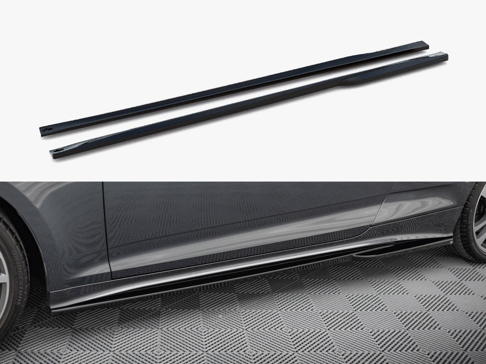 Side Skirts Diffusers compatible with Audi S5 Coupe / A5 S Line Coupe F5 Facelift