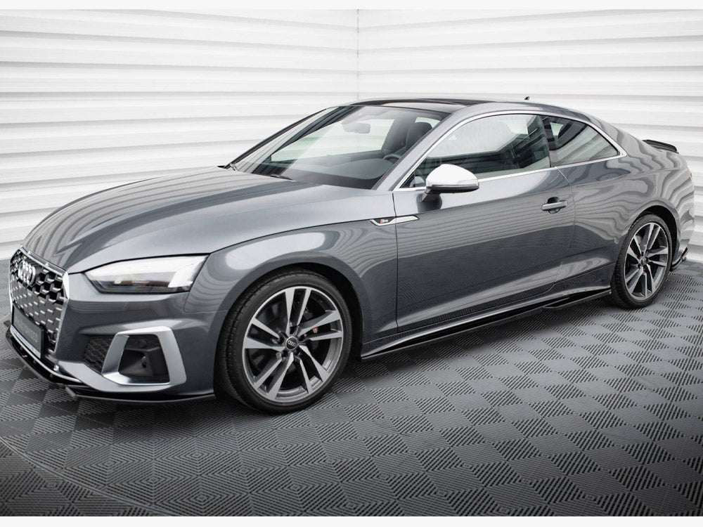 Side Skirts Diffusers compatible with Audi S5 Coupe / A5 S Line Coupe F5 Facelift
