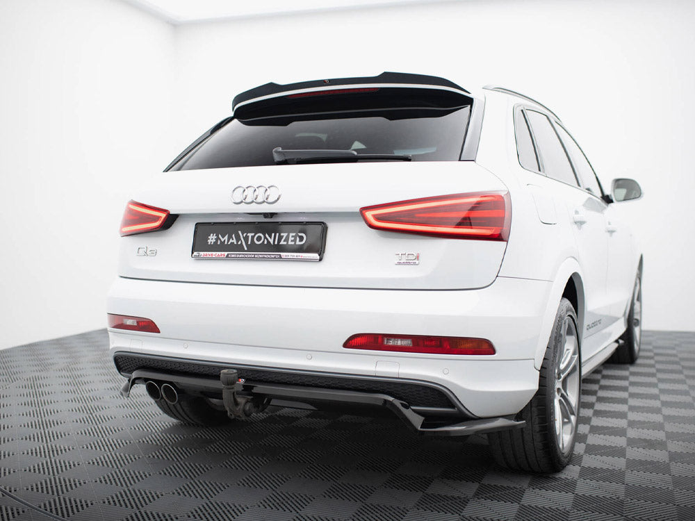 Rear Splitter (Vertical Bars) compatible with Audi Q3 S Line 8U